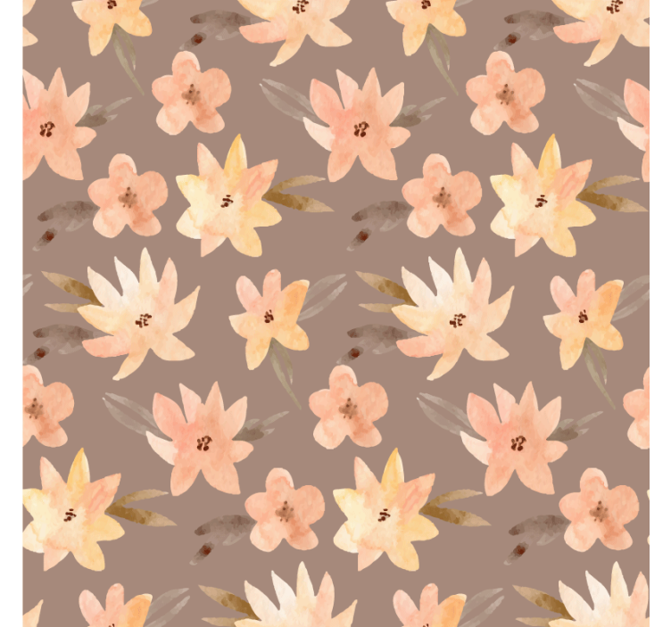 Texture coasters with botanical pattern design - TenStickers