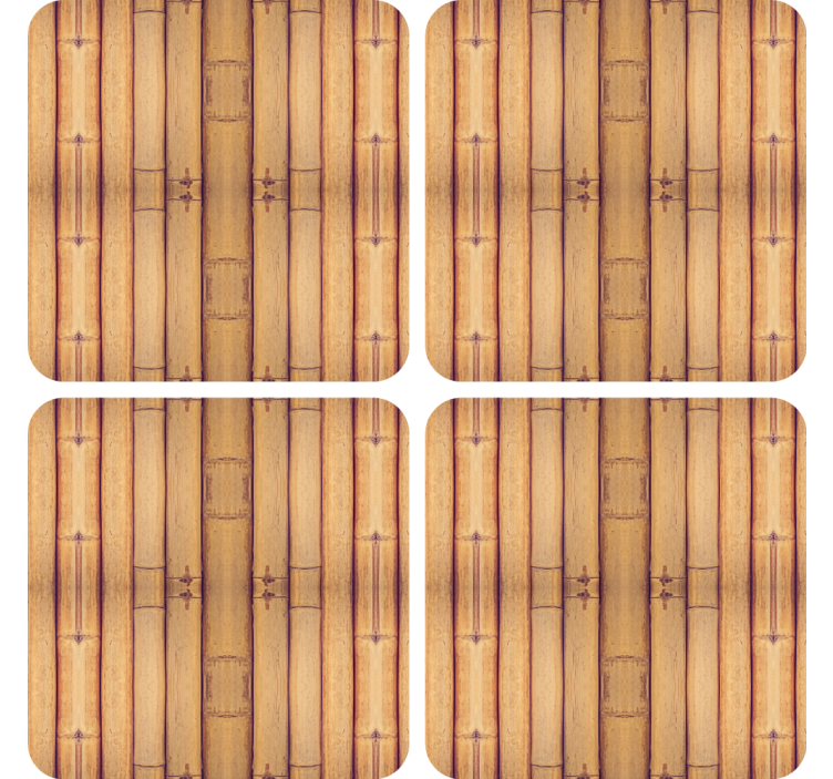 Texture coasters bamboo textured surface - TenStickers