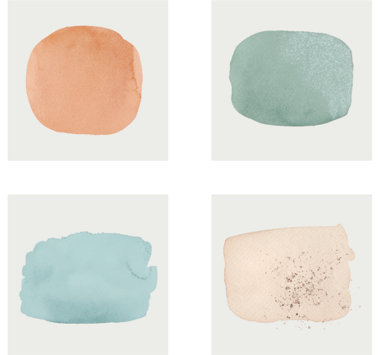 Texture coasters watercolor paint samples - TenStickers