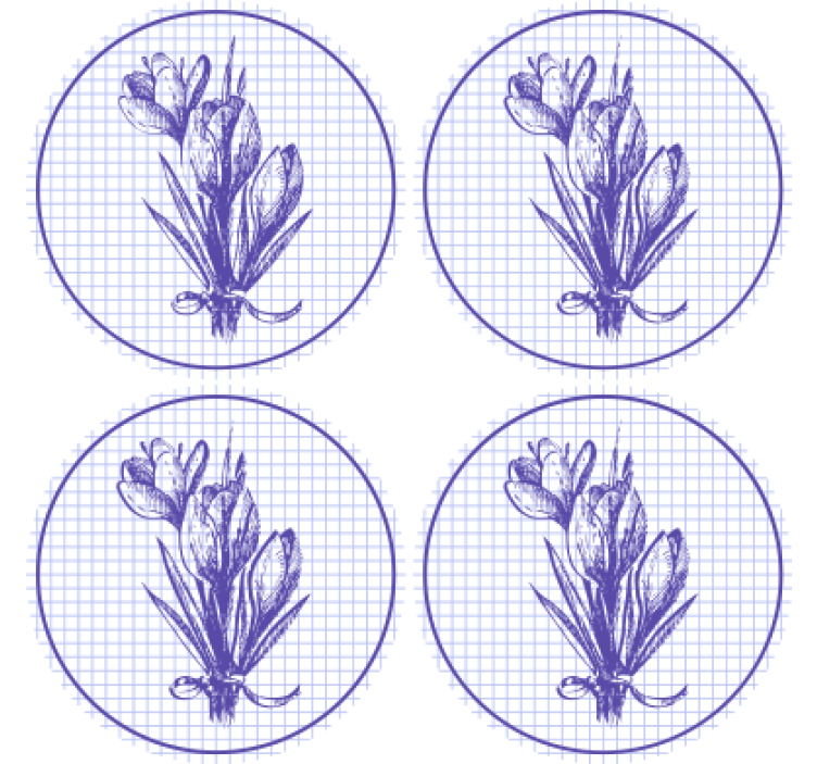Texture coasters with elegant botanical design - TenStickers