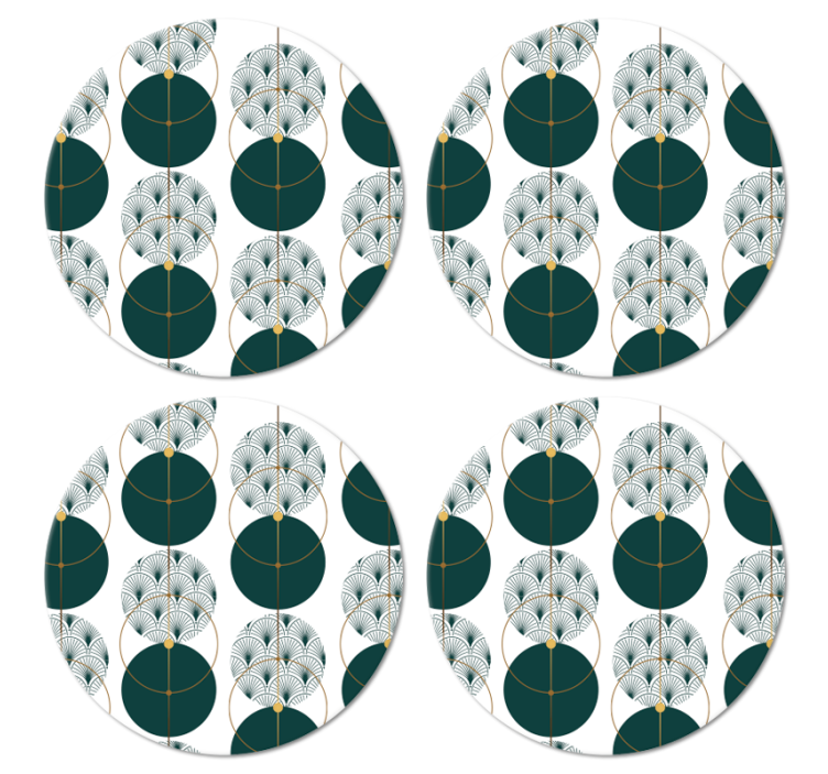 Glamour style geo art modern coaster - TenStickers