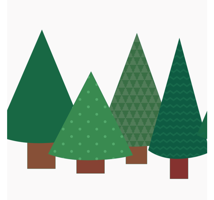 Christmas coaster with stylized evergreen trees - TenStickers