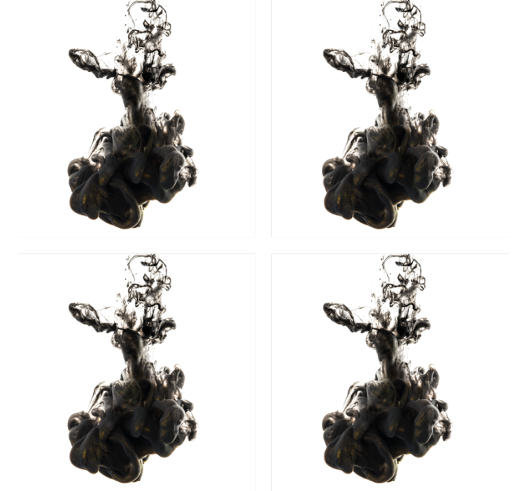 Texture coasters fluid black ink swirl - TenStickers