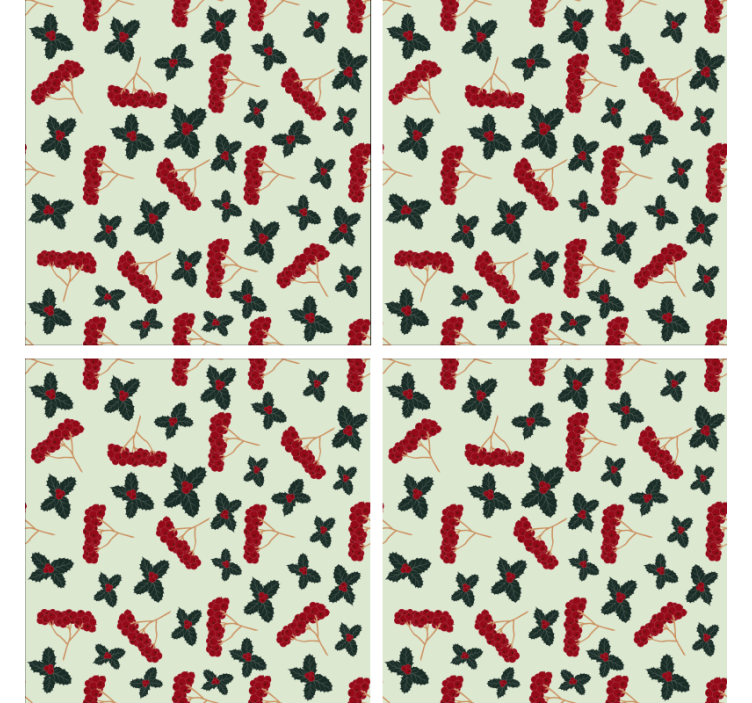 Texture coasters floral inspired design - TenStickers