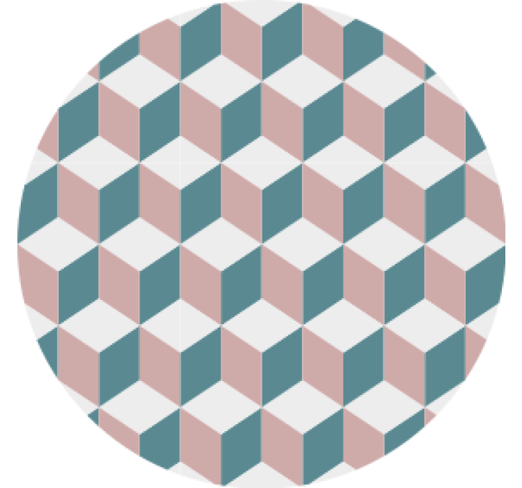 Texture coasters geometric cube design - TenStickers