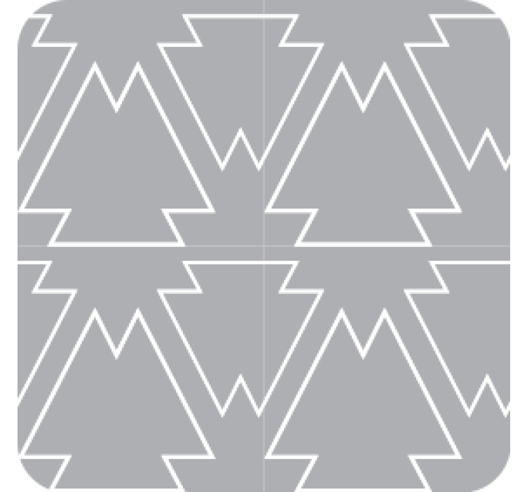 Texture coasters with angular tree design - TenStickers