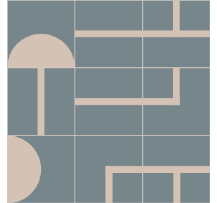 Modern coasters with curved geometric design - TenStickers