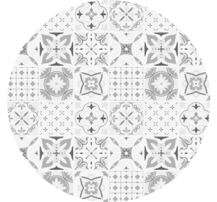 Texture coasters geometric floral design - TenStickers