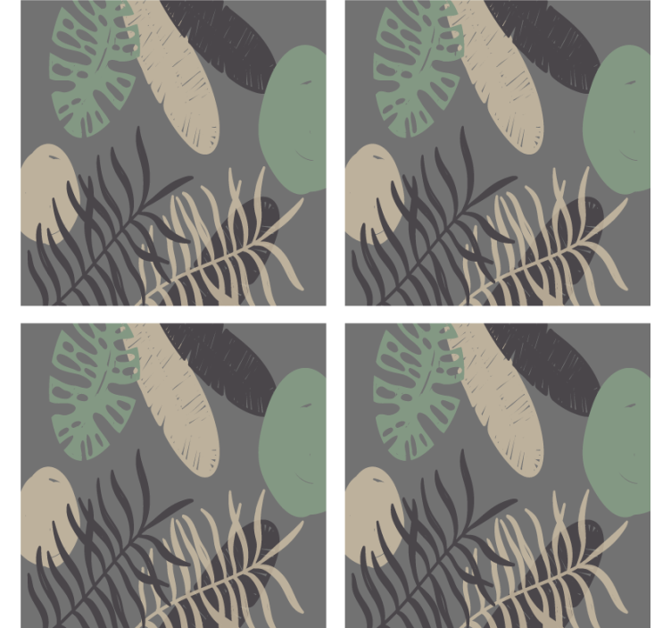 Texture coasters leafy textured design - TenStickers