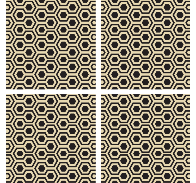 Texture coasters honeycomb pattern design - TenStickers