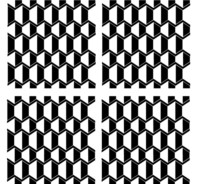 Texture coasters geometric black and white design - TenStickers