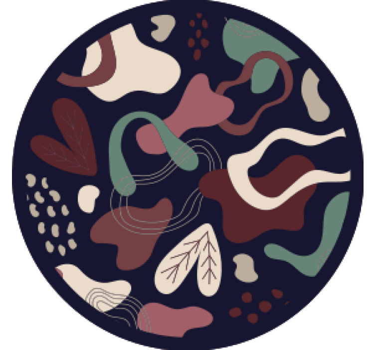 Texture coasters with organic shapes design - TenStickers