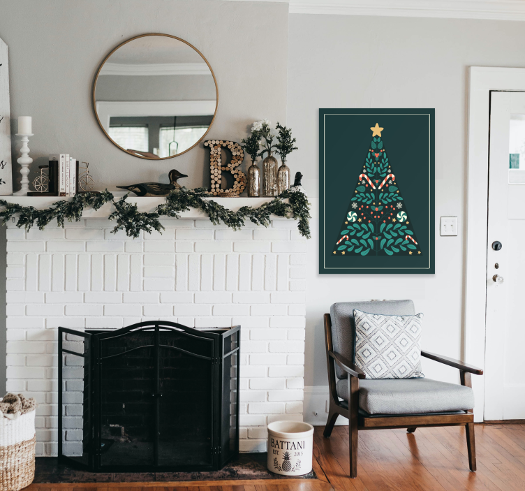 Christmas tree poster print - TenStickers