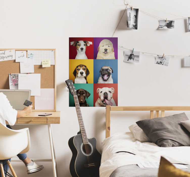Dog puppy poster print design - TenStickers