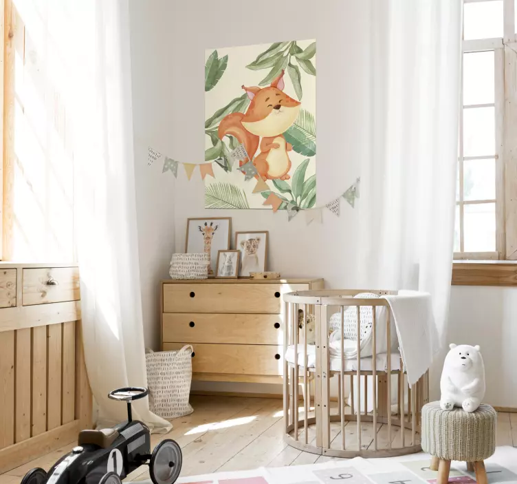 Jungle fox animal poster print - TenStickers
