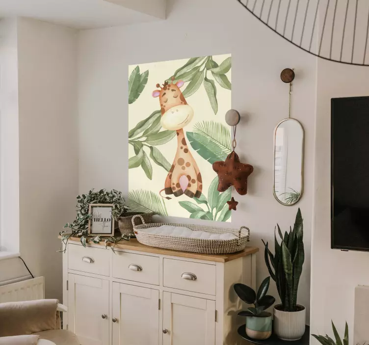 Jungle giraffe post print - TenStickers