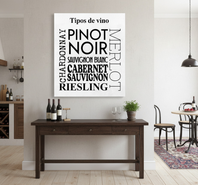 Kitchen poster wine types - TenStickers