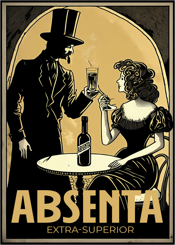 Kitchen poster absinthe liqueur - TenStickers