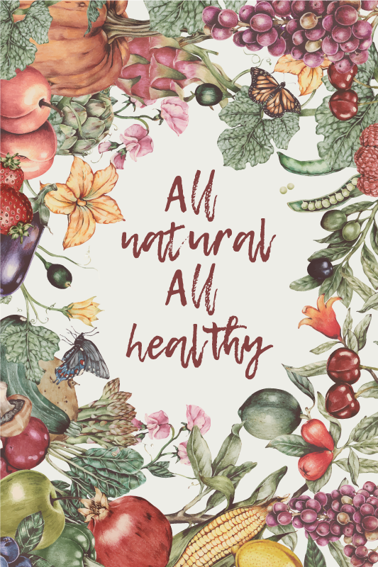 All natural and healthy kitchen poster - TenStickers
