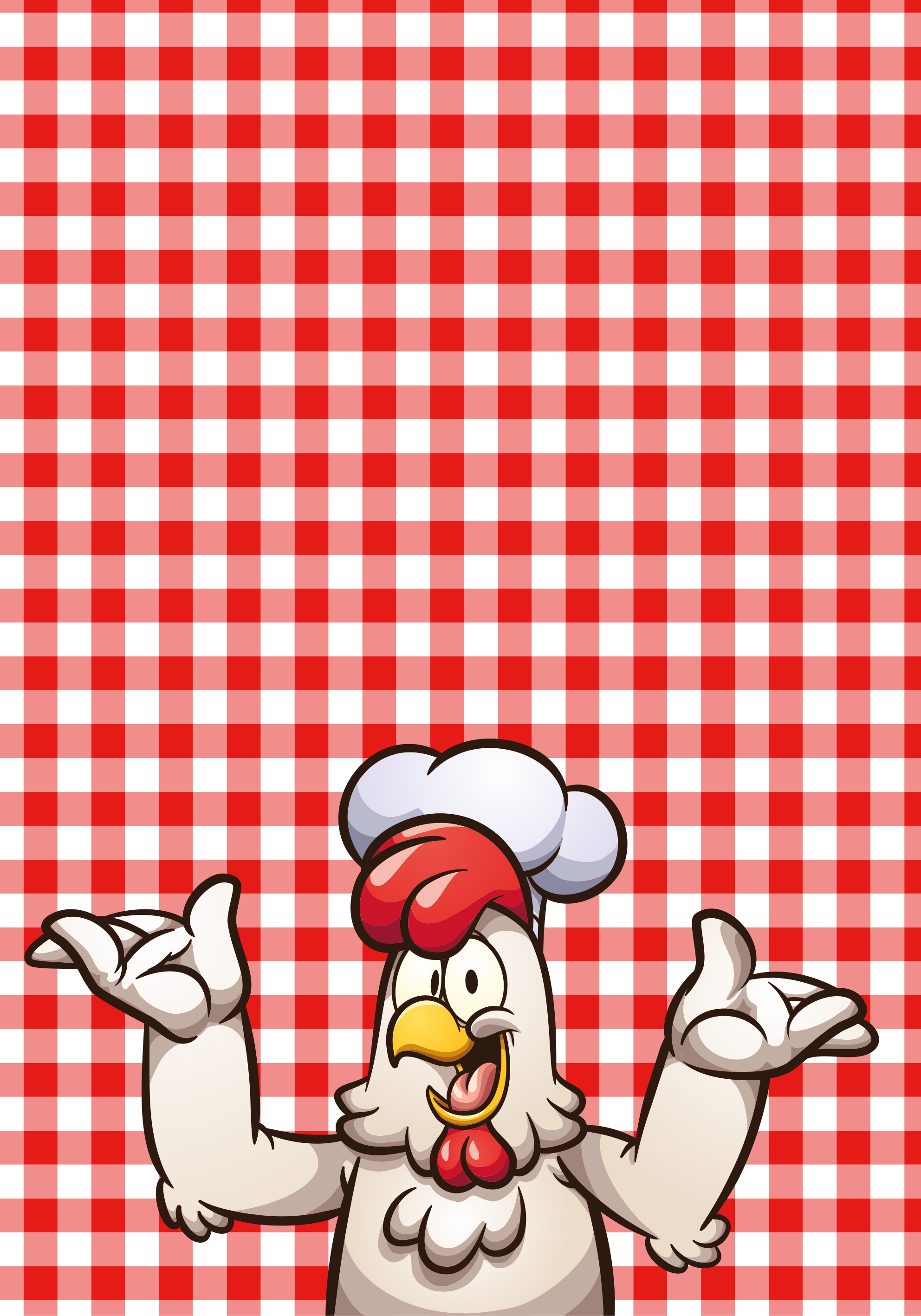 Kitchen poster cartoon chicken cook - TenStickers