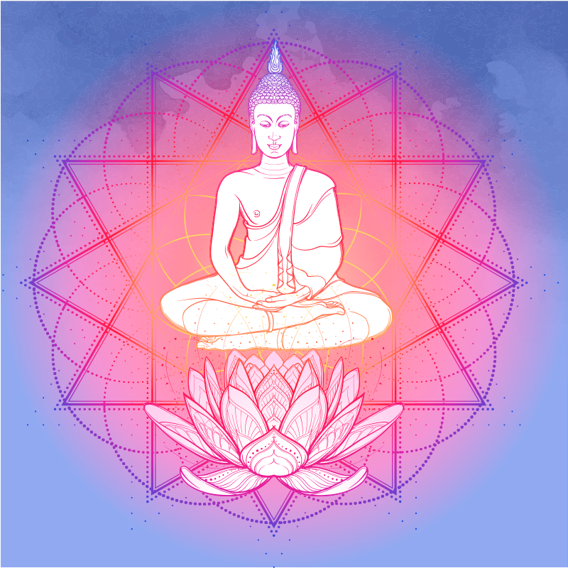 Living room poster mandala buddha meditation - TenStickers