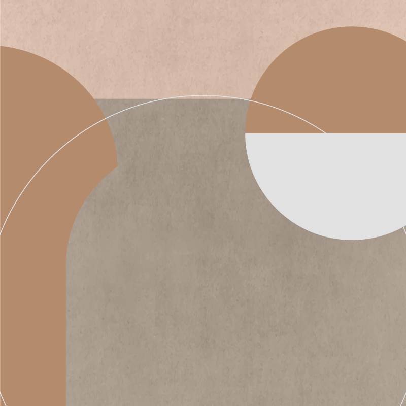 Living room poster in irregular geometric style - TenStickers