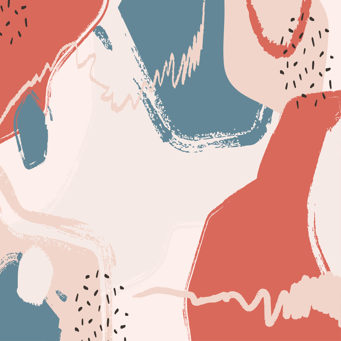 Living room poster featuring abstract wall art shapes - TenStickers