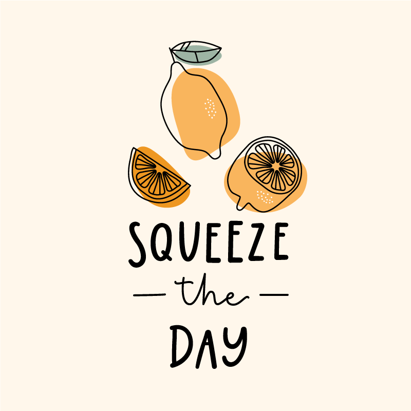 Funny quote with lemon and orange quote poster - TenStickers