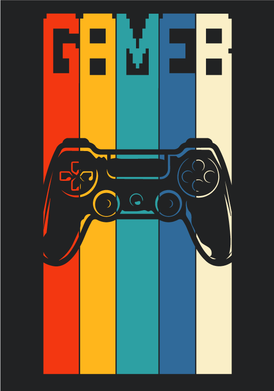 Controller game poster print - TenStickers