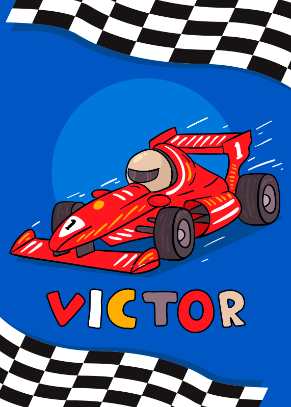 Formula 1 for kids poster - TenStickers