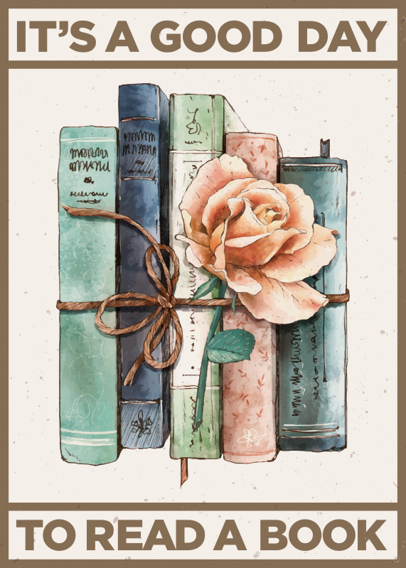 Vintage book poster print - TenStickers