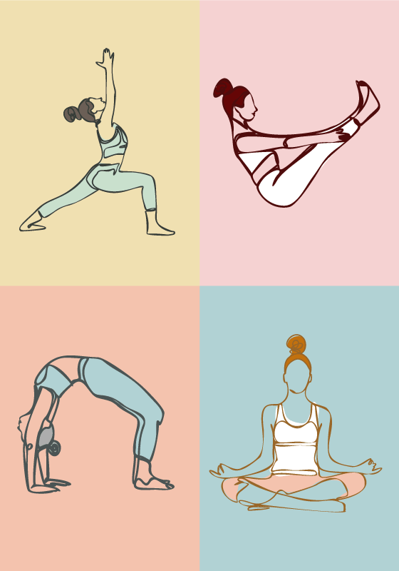Yoga sports poster - TenStickers