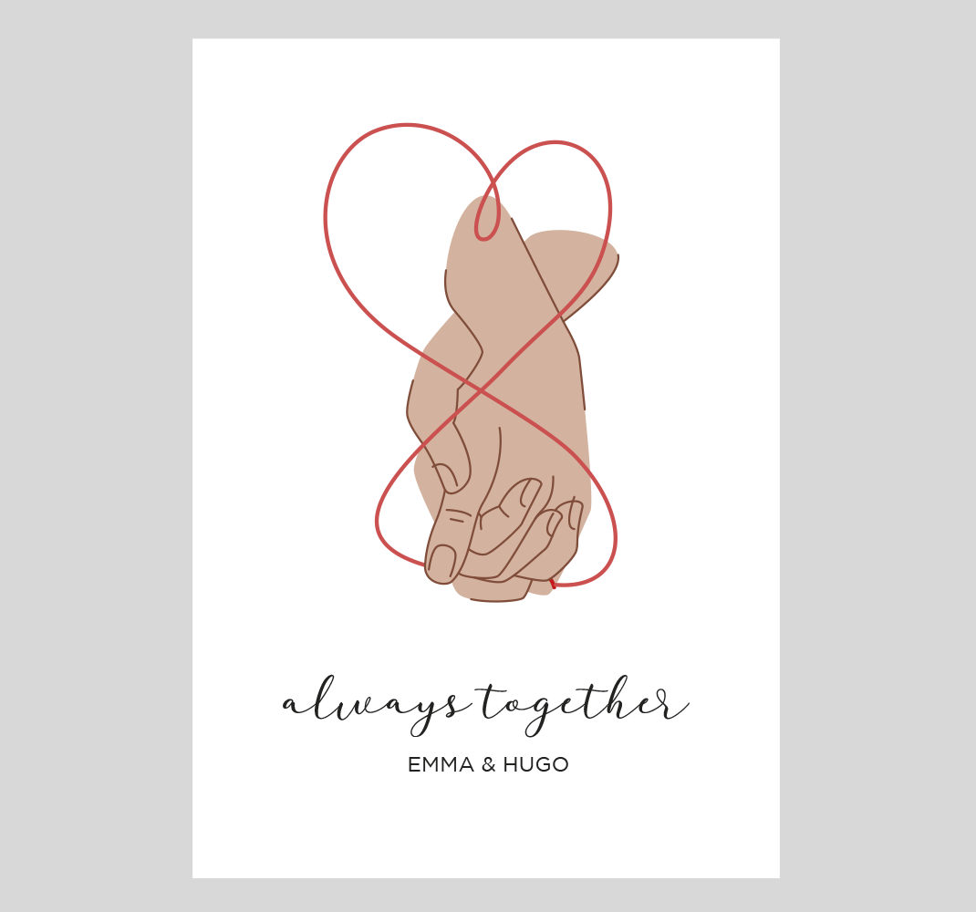 Siempre juntosAlways together master bedroom poster - TenStickers