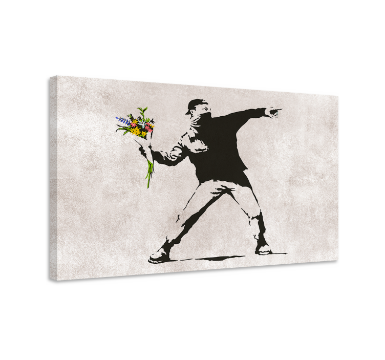 Throwing flowers canvas art - TenStickers