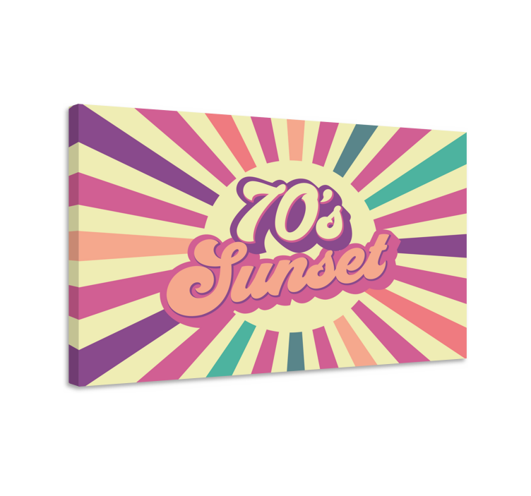 70's geometric sun canvas prints - TenStickers