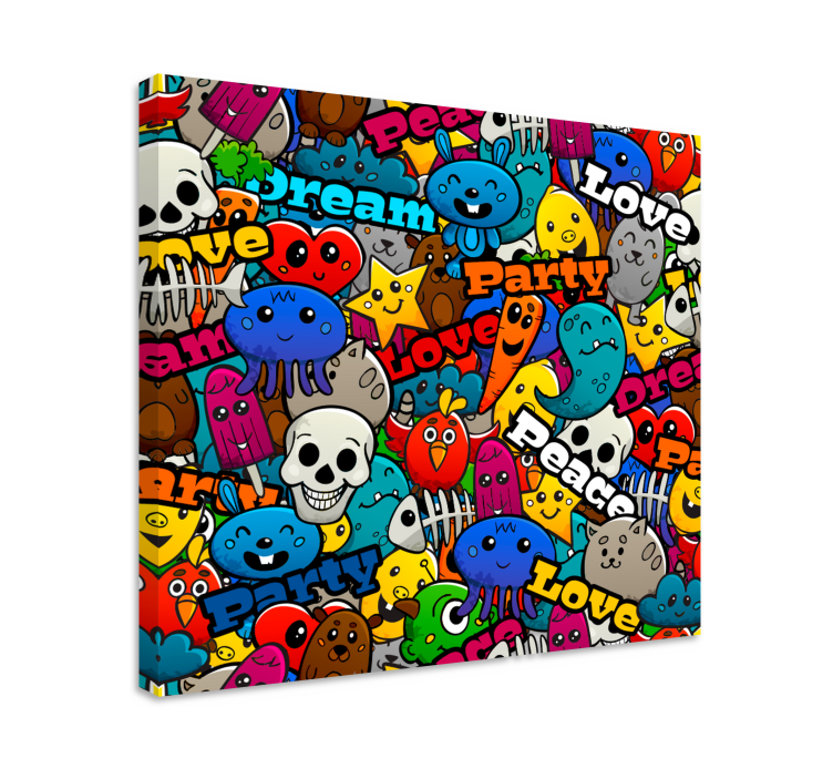 Urban Cartoon teen canvas prints - TenStickers