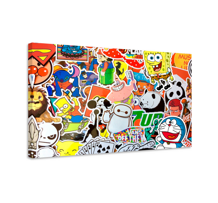 Cartoon Characters nursery canvas - TenStickers