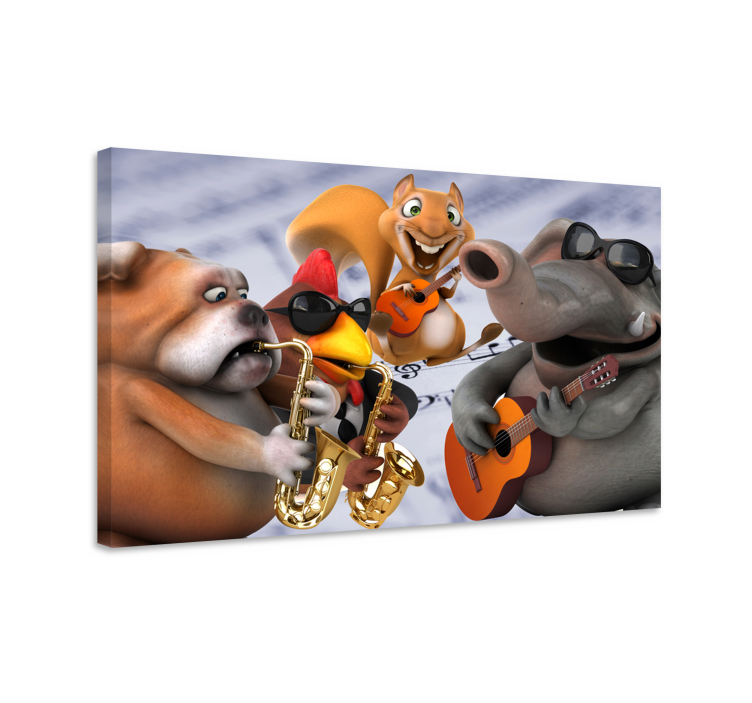 Animal Musicians Band people canvas - TenStickers