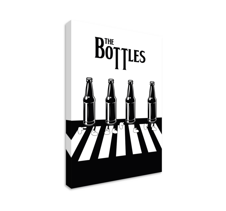 Striped Bottle Array quote canvas - TenStickers