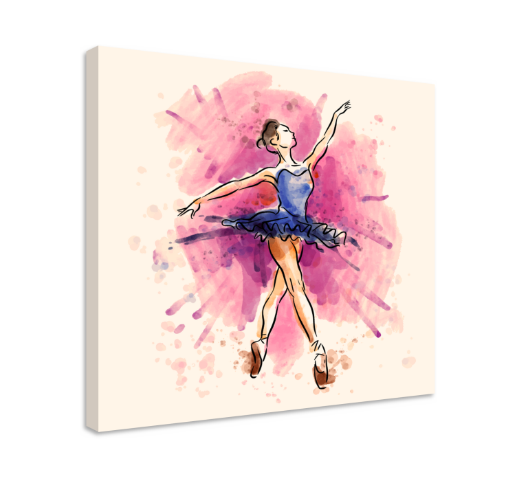 Purple Ballerina Dancer wall - TenStickers