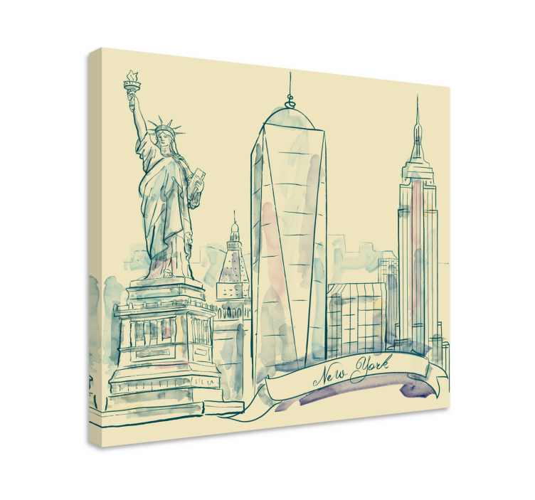 Cityscape wall art new york city skyline - TenStickers