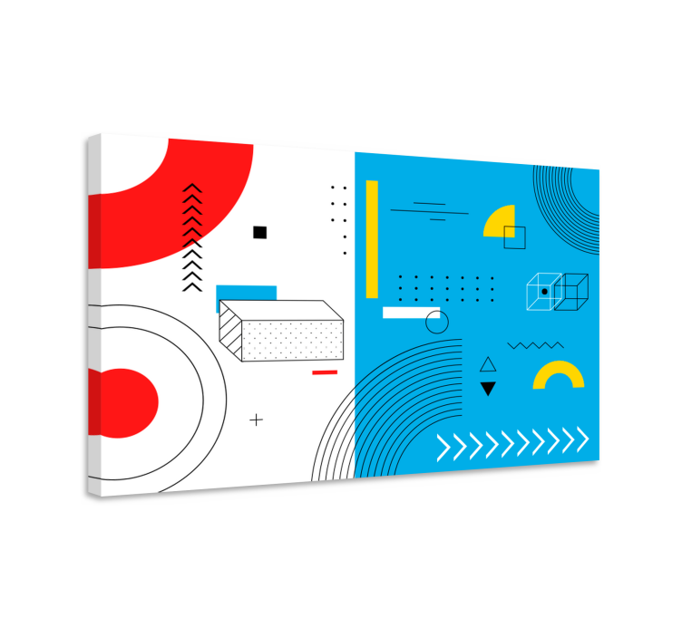 Geometric canvas abstract shapes arrangement - TenStickers