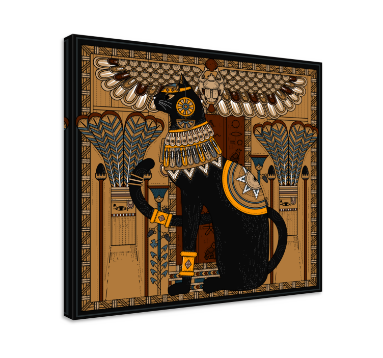 Elephant wallart ancient egyptian cat art - TenStickers