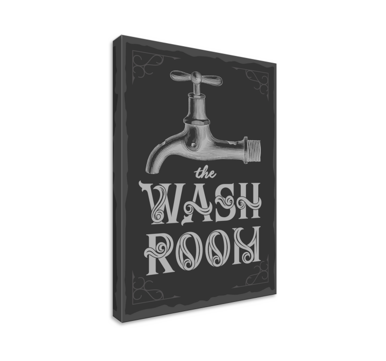 Wash room Bathroom canvas art - TenStickers