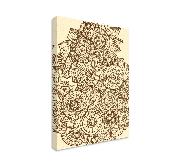 Mandala geometric pattern mandala canvas art - TenStickers