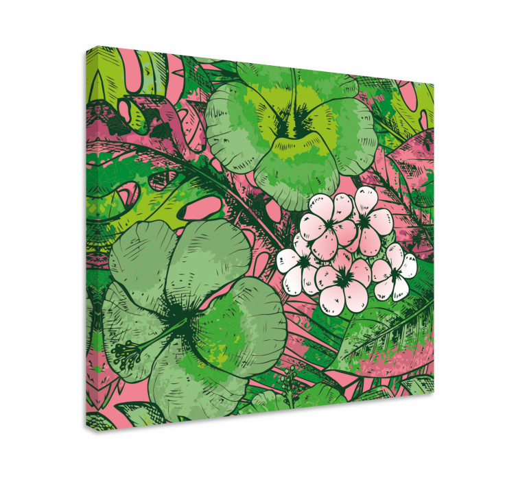 motivos florales canvas pictures for hallway - TenStickers