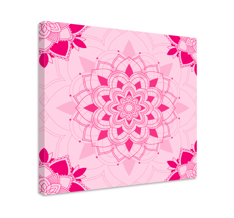 Zen canvas art intricate floral mandala design - TenStickers