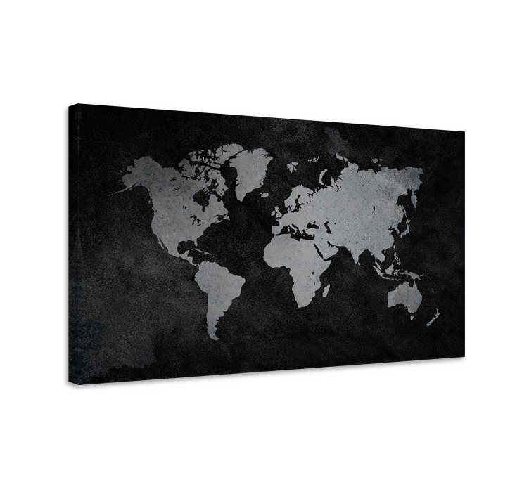 World map wall art contemporary world map - TenStickers