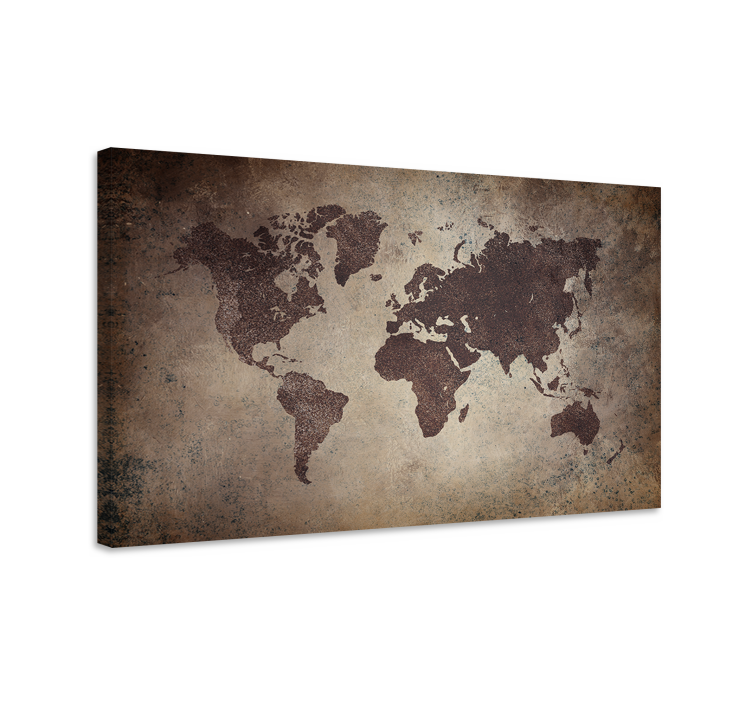 World map wall art retro globe illustration - TenStickers