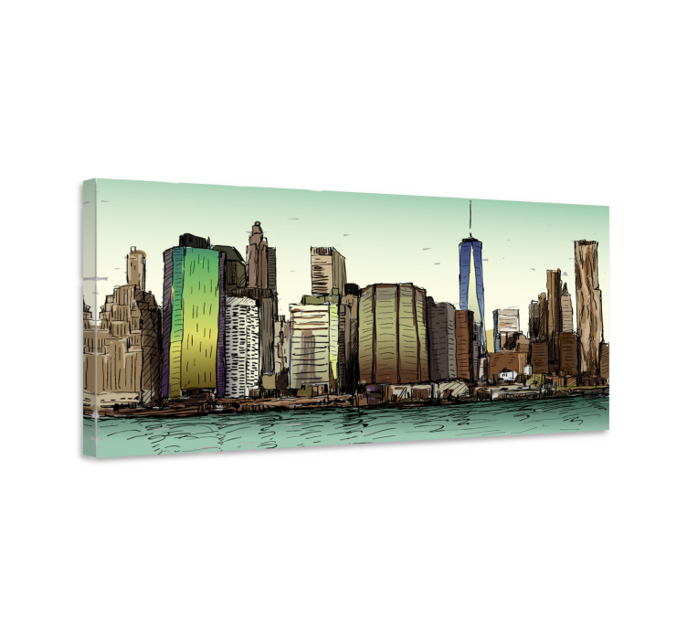 Cityscape wall art cityscape viewpoint - TenStickers